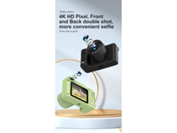 Câmara Digital 4k 2,4 Polegadas Zoom 8x Hd Ccd Câmara Dupla Com Tripé Verde Yemaesre