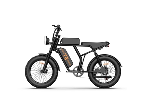 T2 E Bike Motor 250w Bateria 48v 15.6ah Freios A Disco Assistência Pedal Preto Urlife