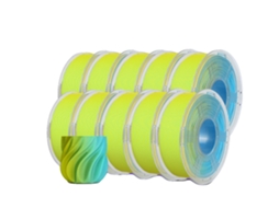 Filamento Para Impressora 3d, Material Pla, Diã¢metro De 1,75mm, Amarelo Ciano Oem