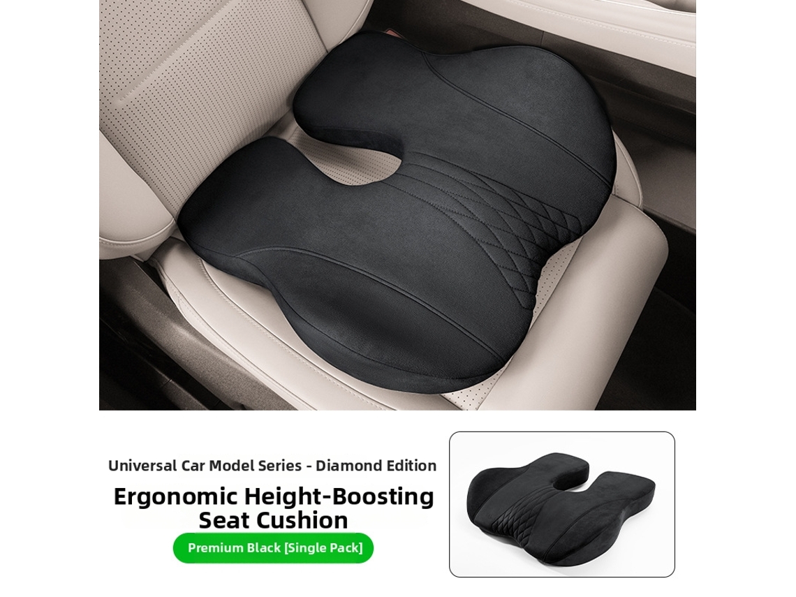 Almofada de Assento com Aumento de Altura de 5 Cm da General Motors HENTEN HOME Suporte Ergonômico Preto
