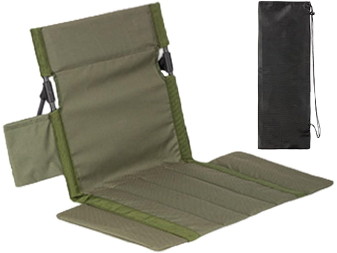 Cadeiras De Camping | Impermeáveis E Portáteis Com Bolso Lateral | Cadeira De Chão Com Encosto Par Gokoco