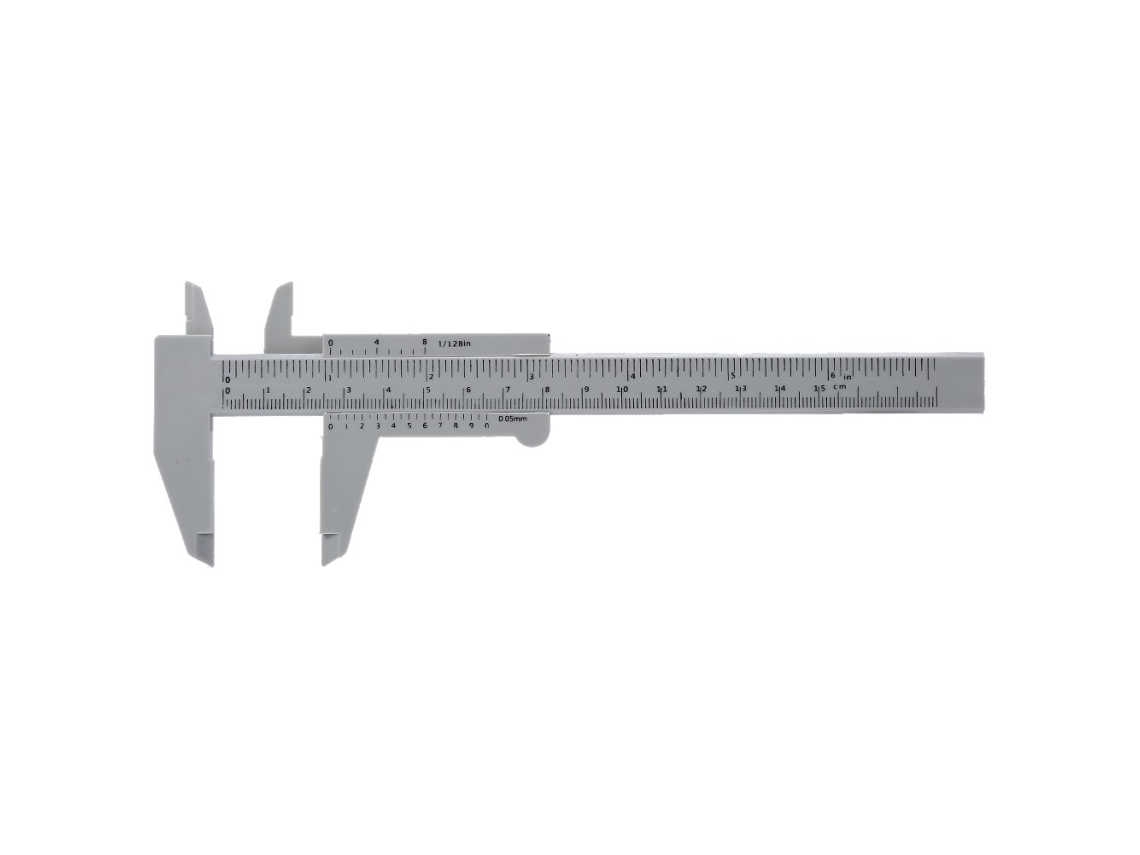 Paquímetro Vernier Para Sobrancelhas, 2 Unidades, 150mm, Plástico,