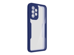 Capa Inteira Galaxy A33 5g Plexiglas Costas E Polímero Azul Contorno Frontal