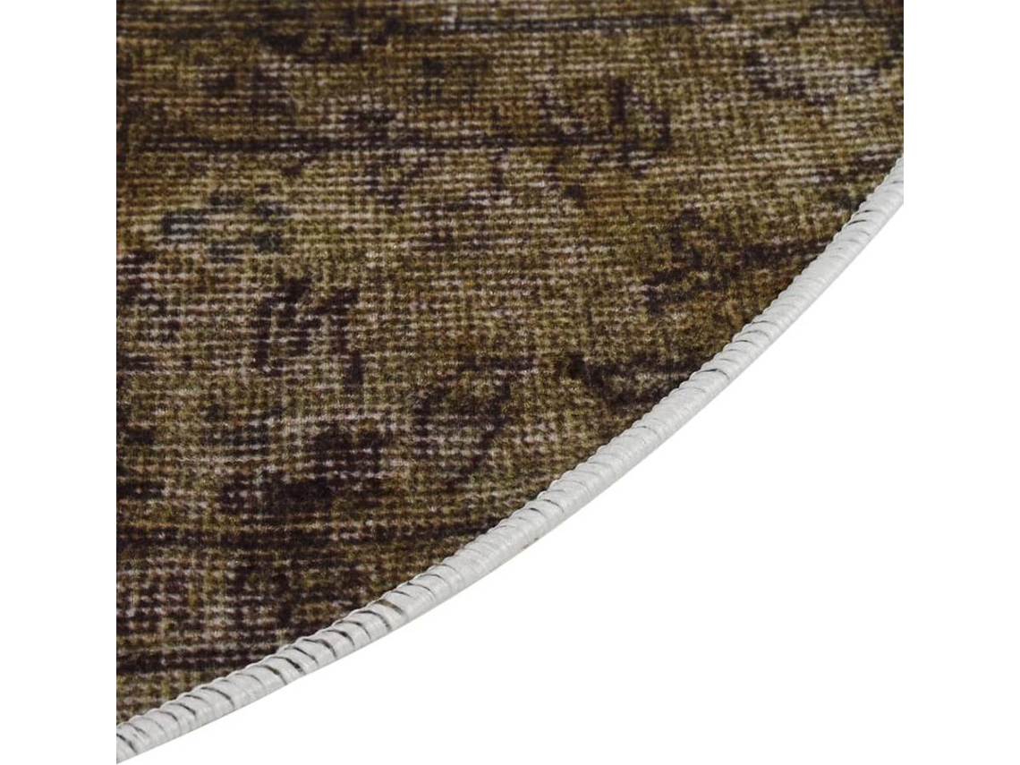 vidaXL Tapete lavável antiderrapante φ120 cm patchwork multicor