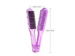 Escova Alisadora de Cabelo Dobrável em Formato de V 2026, Ferramenta de Estilização para Salão de Beleza Cor Aleatória