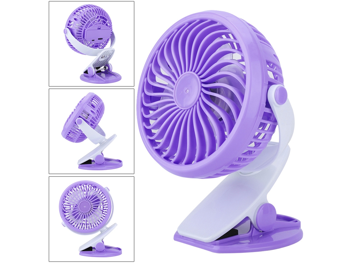 2026zentro-ventilador De Mesa Usb Pequeno Ultra Silencioso Com Clip Para Lar Escritório Dormitório Roxo