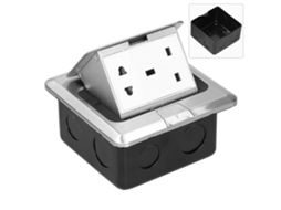Laxiscreed Tomada De Piso Pop-up Em Aço Inoxidável Para Energia 250v 13a, Compatível Com Normas Do Reino Unido