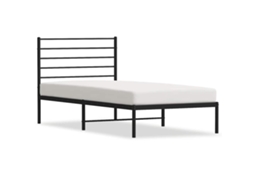 Estrutura de Cama com Cabeceira 90x200 Cm Metal Preto MAISON EXCLUSIVE