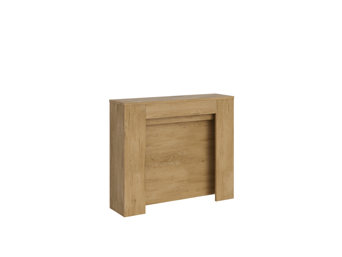 Mesa Consola Extensível 90X25/181 Cm Kiba Carvalho Natural