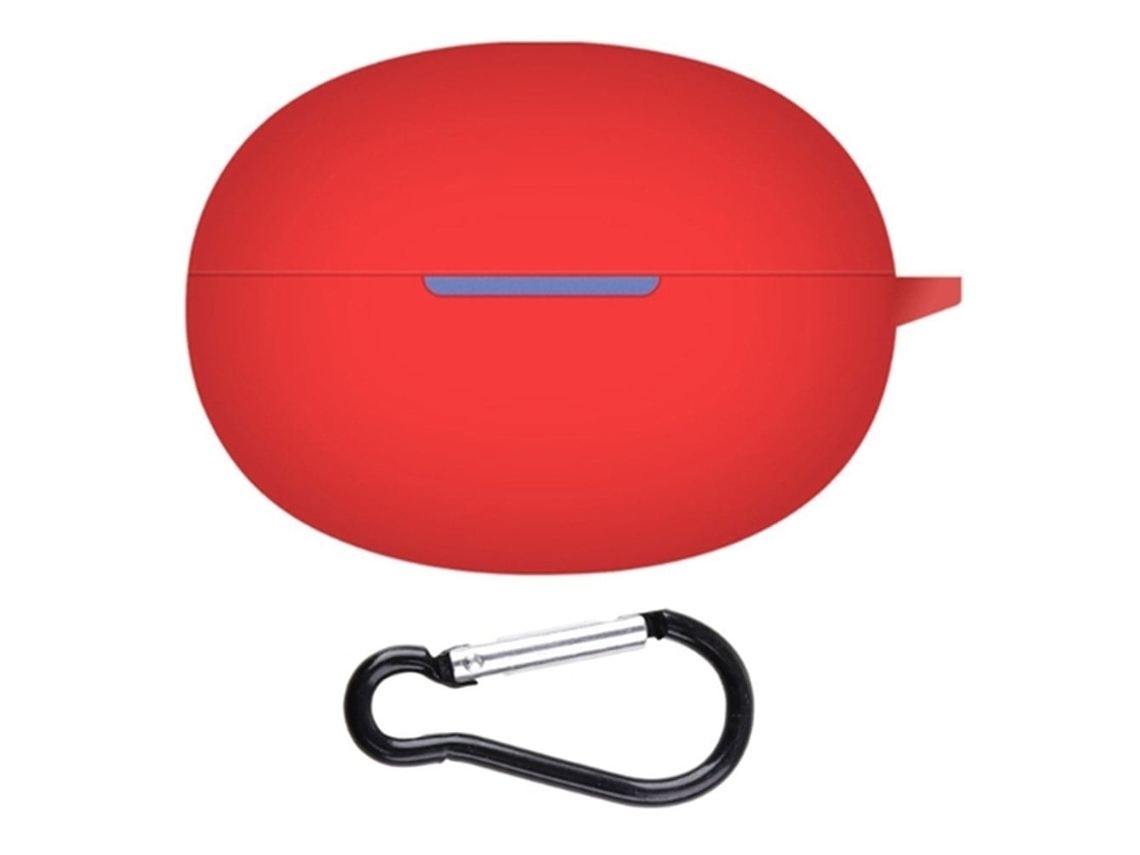 Capa De Silicone Com Fivela Para Realme Buds Air 5 Vermelho Brilvibera