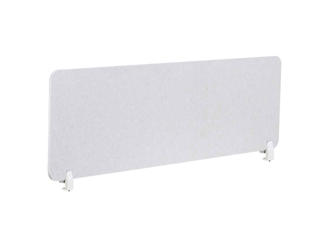 Divisória de Secretária BELIANI Split de Feltro Pet Branco Creme 160x1x50