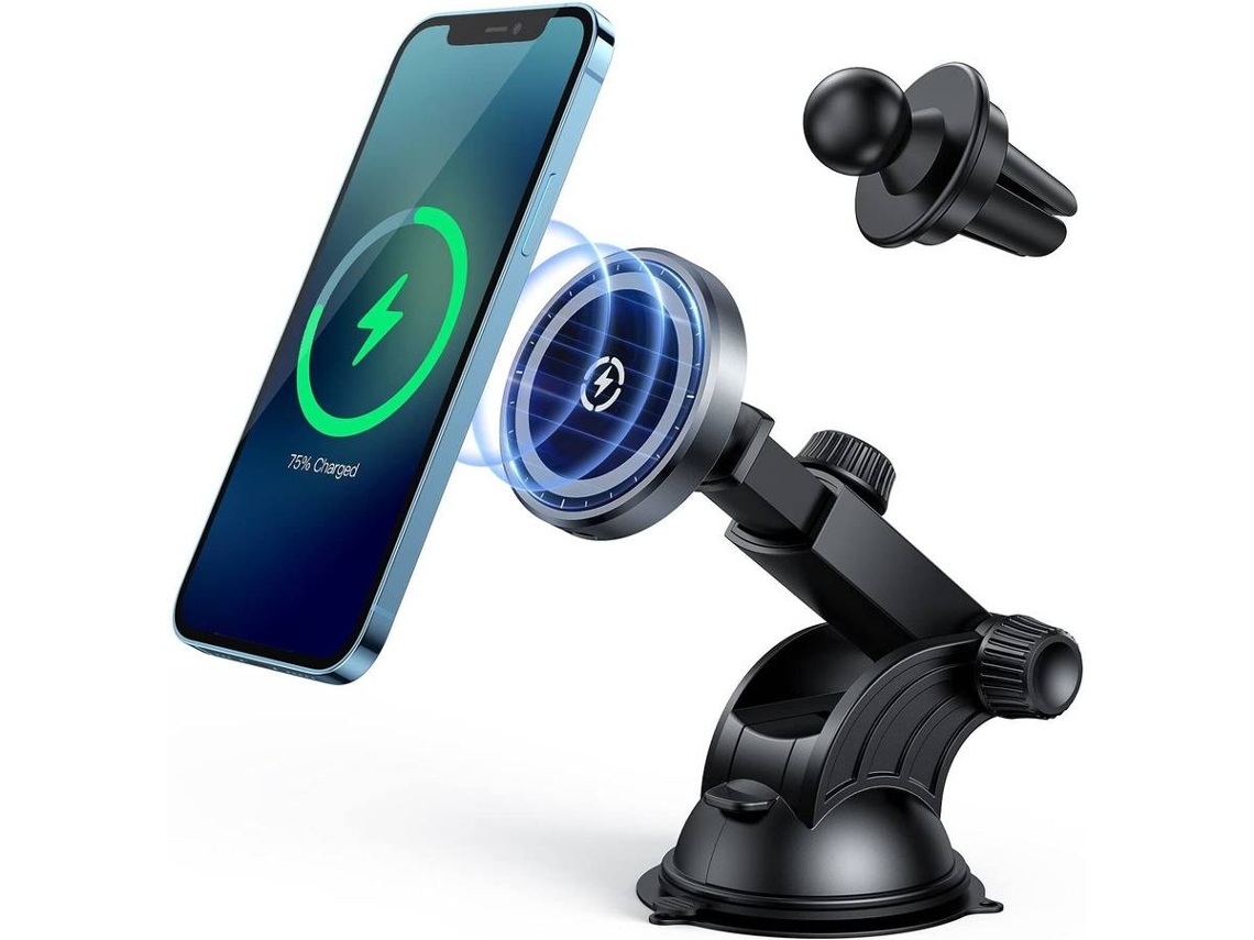 Carregador Sem para iPhone 12 Pro Max/12 Mini/12 Pro/12 YIZHOOD Magnética Preto