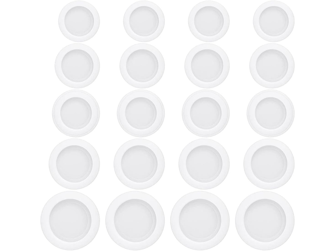 Tampas De Plástico Para Base Cofrinho, 20 Peças Em 5 Tamanhos 37-50mm, Tampas De Fundo Para Cofrinhos Gesso, Fechamento