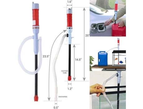 Bomba elétrica de sifão BOBLOV. Bomba elétrica submersível para líquidos, alimentada por bateria (potência da bomba 8L/min)
