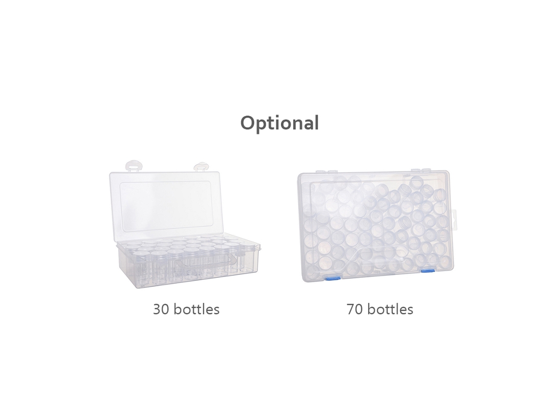 Caixa de armazenamento de contas de plástico transparente 30 grade para pintura com diamantes e artesanato S/MARCA
