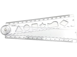 Régua De Medição Dobrável Em Acrílico Transparente, Ferramenta Para