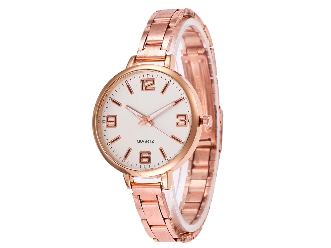 Reloj De Cuarzo Elegante Unisex Casual De Moda Regalo (oro Rosa)