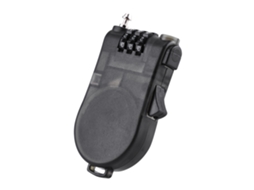 Laxiscreed Cadeado De Cabo De Aço Transparente Retrátil Com Senha Para Mochilas E Laptops