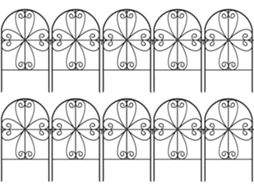 Painéis de Jardim Elegantes,s À Ferrugem e Duráveis, 10 Peças Bordas Decorativas para Paisagismo para Uso em Pátios, CHABERLU