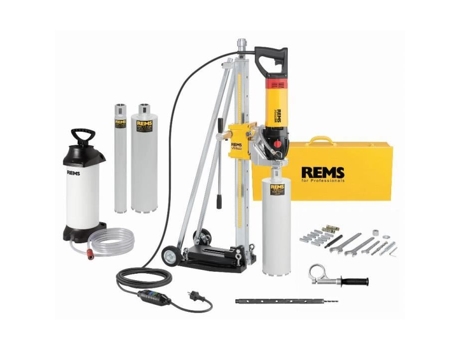 Máquina Perfuradora Picus Sr 2200 W Titan Set com Coluna de Perfuração Tanque de Água e 3 Coroas 183X01 R220 REMS