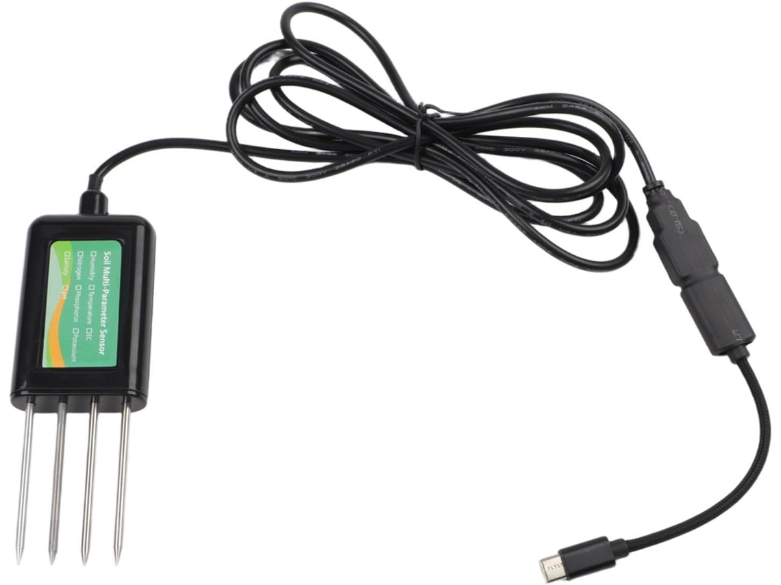 Medidor De Solo Usb Oito Em Um Umidade, Temperatura E Salinidade