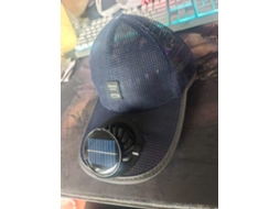 Chapéu com Ventilador Movido a Energia Solar MDUG (azul Escuro)