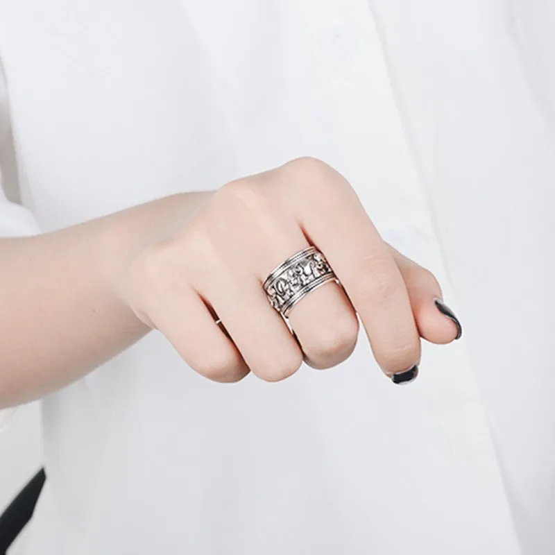Anel de Elefante Vintage Exclusivo, Joia de Casamento Feminina. MDUG