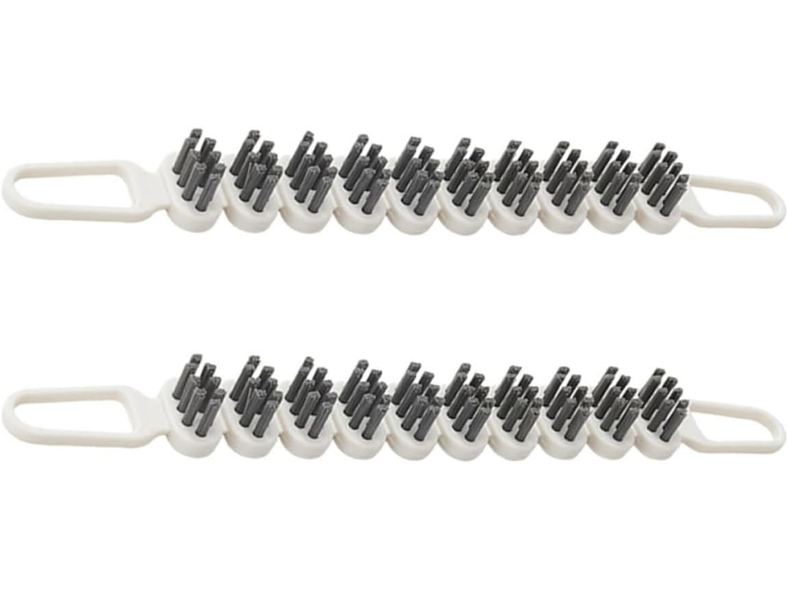 Ferramenta De Limpeza Flexível 2 Peças Para Rachaduras E Frestas, Escova De Limpeza Pequena, Design Flexível, Suave Com