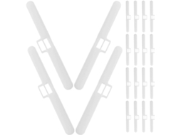 Clips Verticais Brancos Para Persianas De Plástico, Dupla Função, Silenciosos, Resistentes, 24 Peças, Para Instalação E