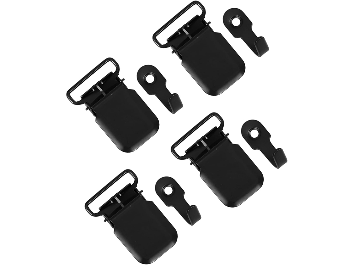 Jecompris Conjunto De 4-clips Metálicos Antiderrapantes Para Pendurar Cobertores E Tapetes, Suporte Seguro Para