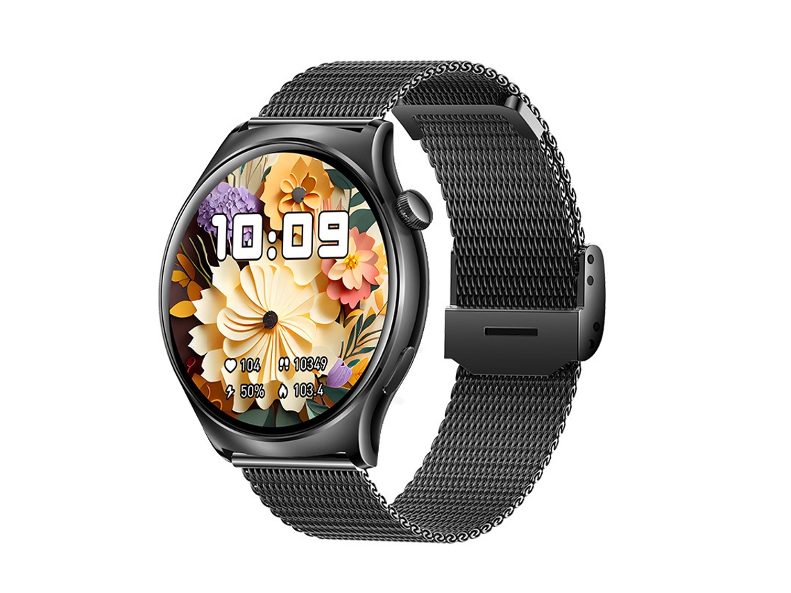 Smart Watch SHAH ARPAN I101 Bluetooth Call Health Monitor Preto Milão