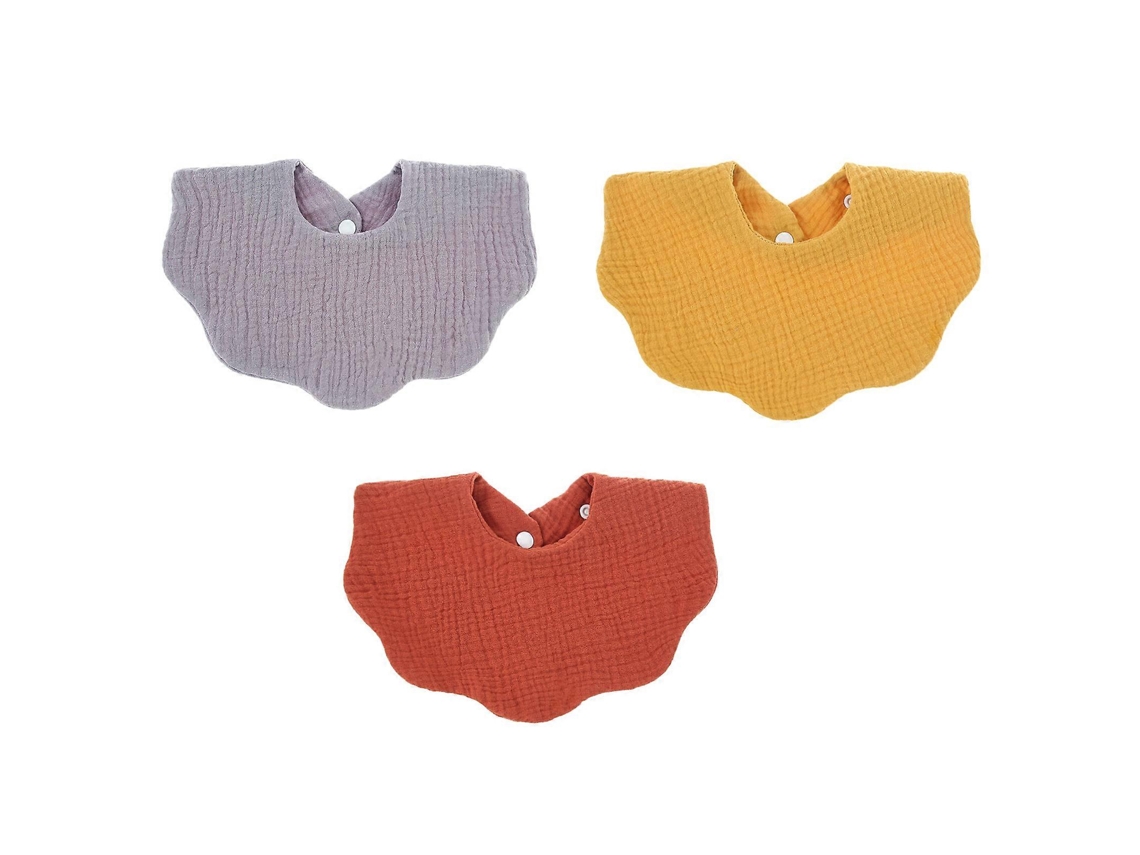 Toalha de algodão para saliva, modelo Babador, unissex, com estampa de desenho animado, conjunto de 3 peças, para bebês de 0 a 18 meses. Ideal para bebês de 0 a 18 meses.