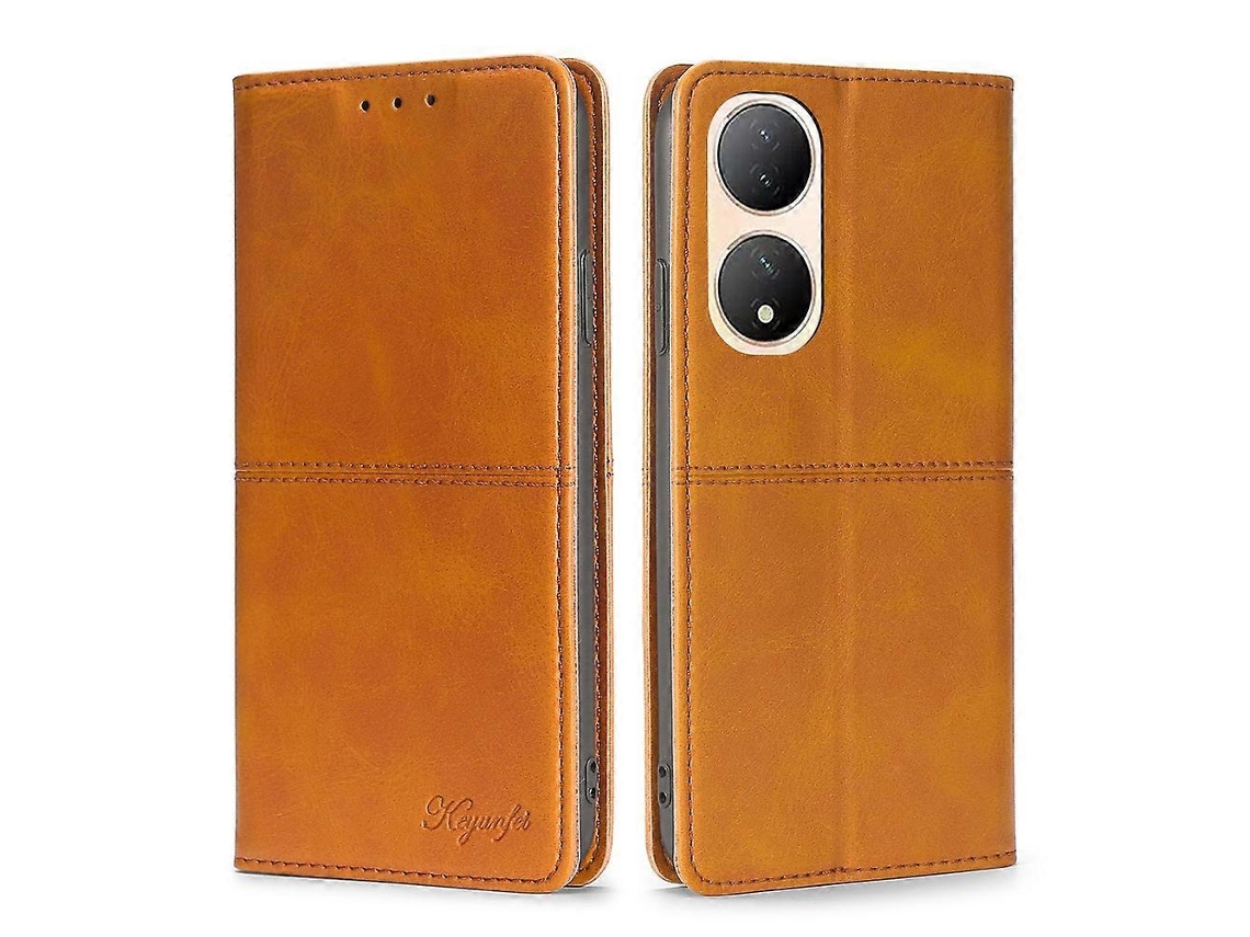 Capa De Couro Com Flip Horizontal Magnética Com Textura De Vaca Para Vivo Y100 5g