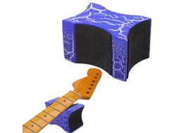 Apoio de Braço para Guitarra em Mogno Azul, 2 Alturas, Antiderrapante, Ferramenta para Luthiers e Amantes da Música AQUAFORGE