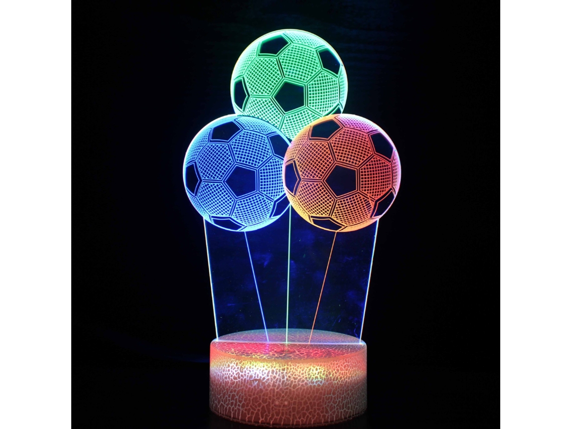 Luz da Noite de Futebol, 16 Cores Que Mudam com Controle Remoto 3d Noturna Visual Estéreo DIGITALLAB