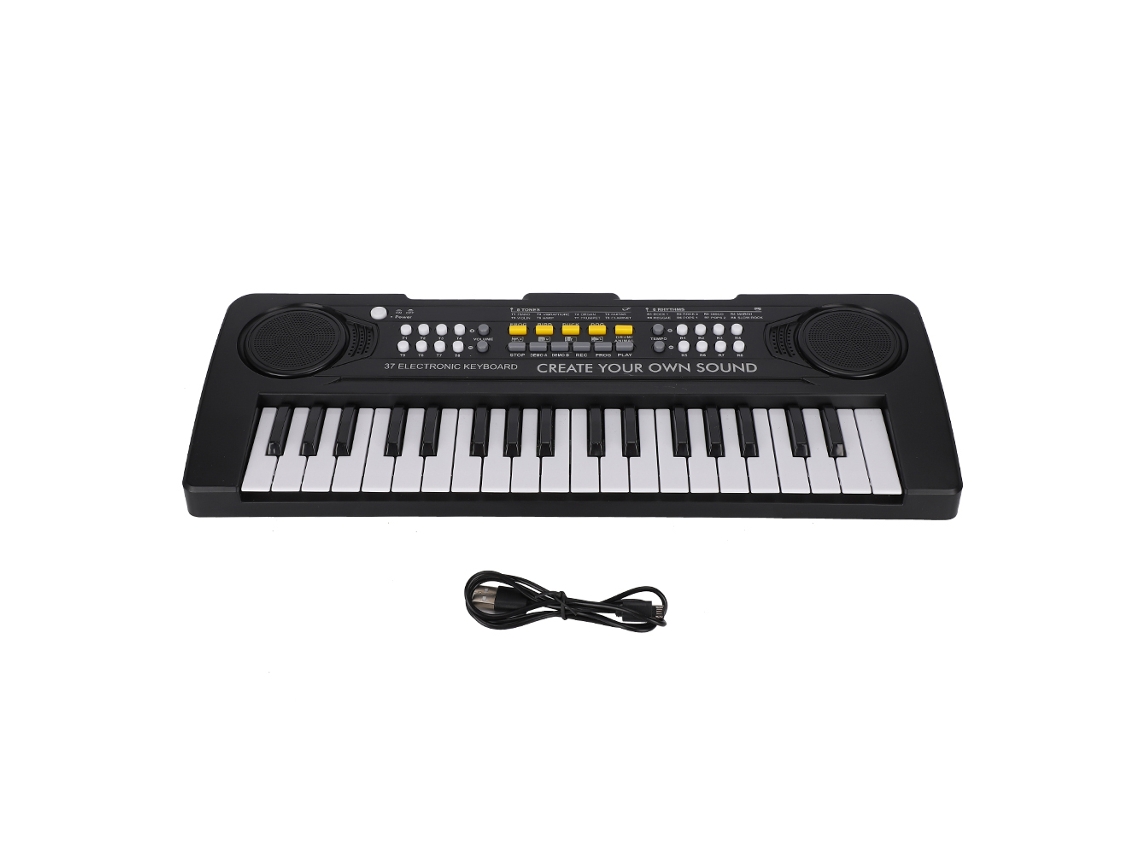 Mali piano Elétrico 37 Teclas Brinquedo Musical Infantil Simulação Usb Bf 420