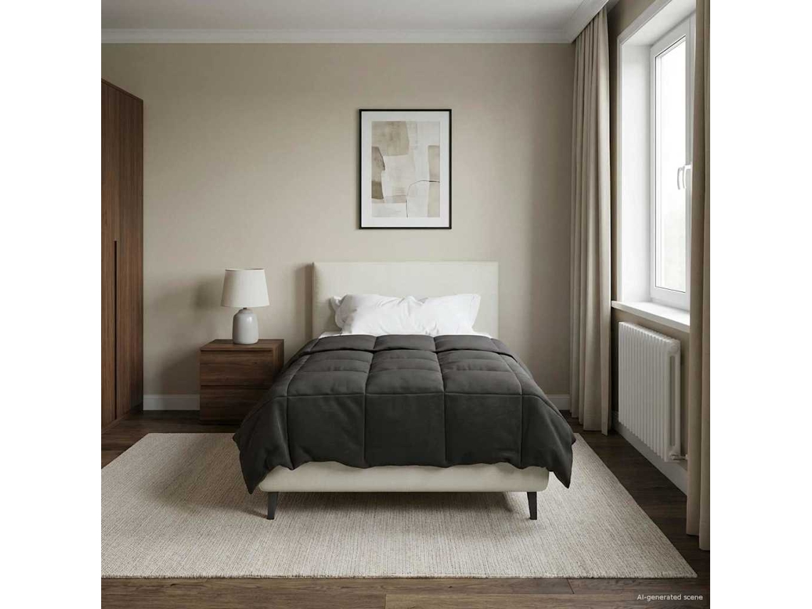Vidaxl Duvet De Ano Inteiro 140 X 200 Cm 4 Estações Antracite