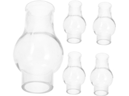 Conjunto De 6 Cúpulas De Vidro Vintage Para Lamparinas A Óleo, Vidro Resistente Para Uso Interno, Difusor De Luz.