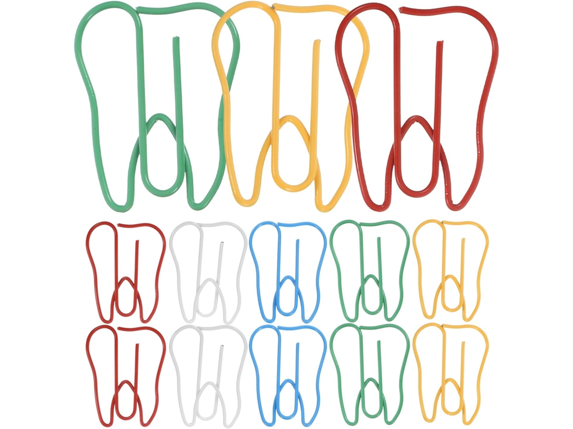 Clips de papel Shineofi, 100 unidades, Cor Sortida, Ideal para organizar documentos e anotações, Formato serrilhado, Resistente e
