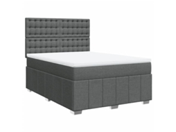 Box Spring Bed, Box Spring Beds Vidaxl Cinzeto Tecido (160 X 200 Cm)