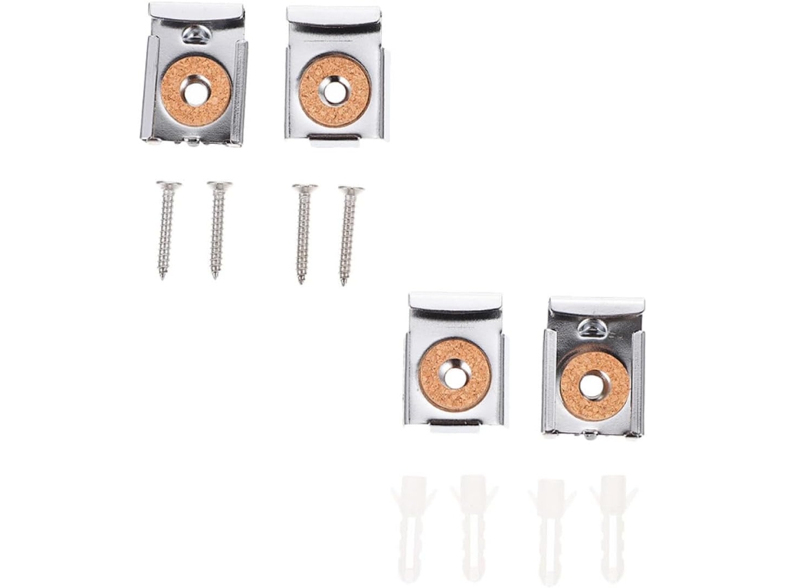 Conjunto de 4 Grampos Multiuso para Espelhos e Prateleiras. CHABERLU
