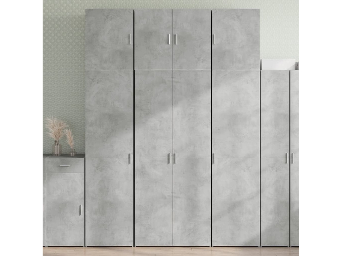 Mueble Alto 80x42,5x249 cm Derivados de Madera Gris Cemento