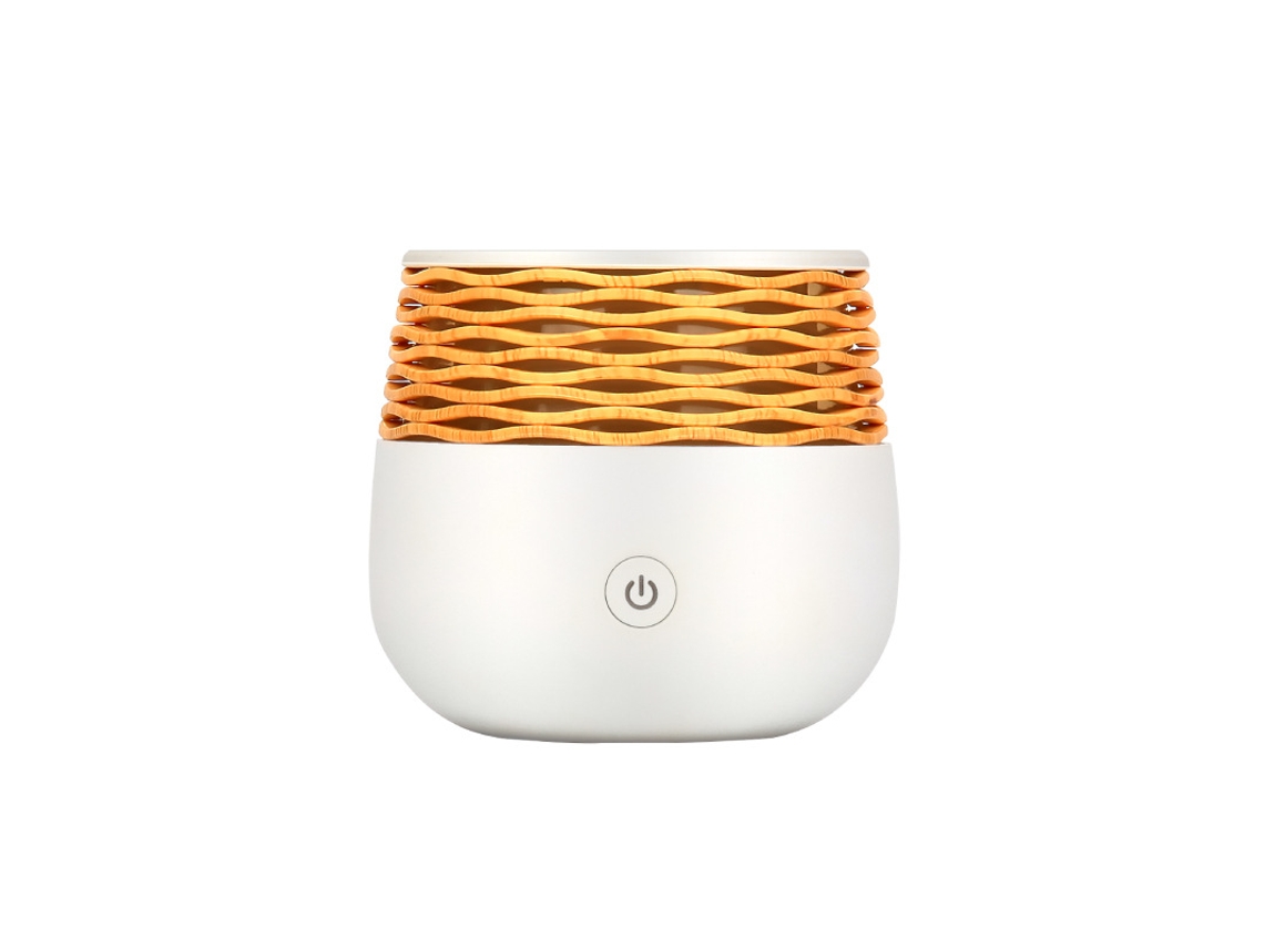 Mini Umidificador De Óleo Essencial, Difusor Ultrassônico Com Textura De Madeira, Névoa Fina Sem Água, Luz Noturna Automática Desligada Sunny Spaces