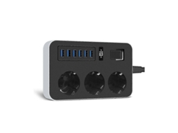 Extensão Elétrica Multiprise Com Tomadas Ca E Portas Usb Para Carregamento Rápido Ue Olysi Shop (a)