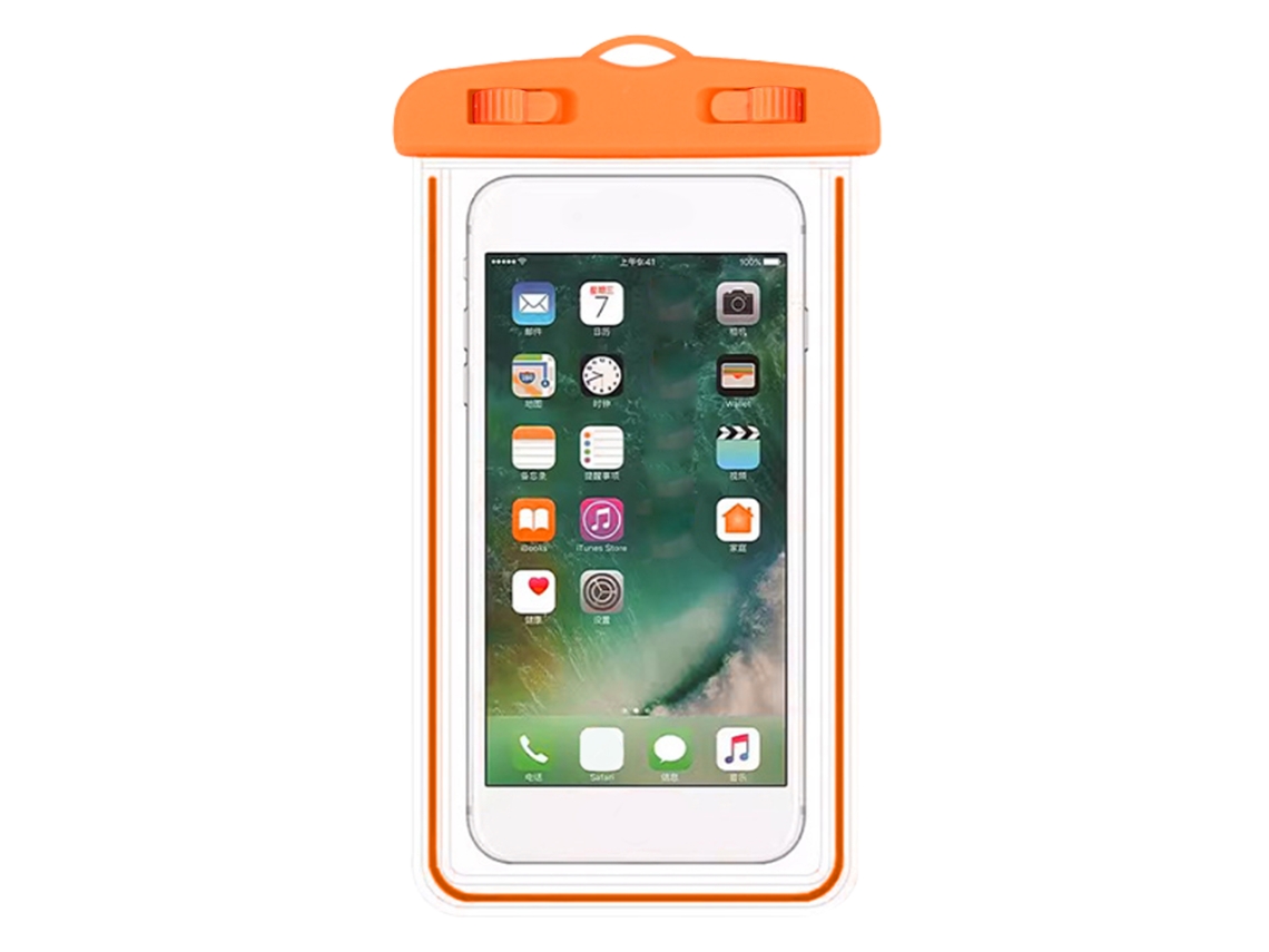 Funda impermeável para telefone móvel, bolsa seca transparente luminosa de 20cm para natação | S/MARCA