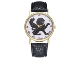 Reloj De Moda Retro De Cuero Artificial Unisex Con Movimiento De Cuarzo