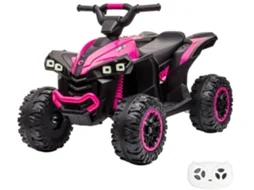 Vrooomy Xc-sport Quad Elétrico Infantil 12v 2 A 5 Anos – Quad Elétrico Com Comando Remoto – Com Amortecedores &amp; Led – Rosa