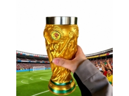 Caneca de Cerveja em Formato de Troféu de Futebol, Grande para Torcedores, Copo em Aço Inoxidável para Festas AQUAFORGE
