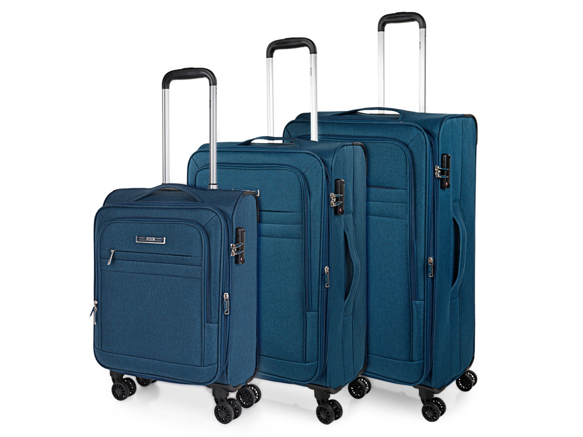 Conjunto de Malas Semi-Rígidas Eva JASLEN Brighton Azul 46 5X78X29 Cm 82 5L