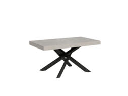 Mesa Extensível 160/420x90 Cm Volantis Cashmere Pernas Antracite Itamoby